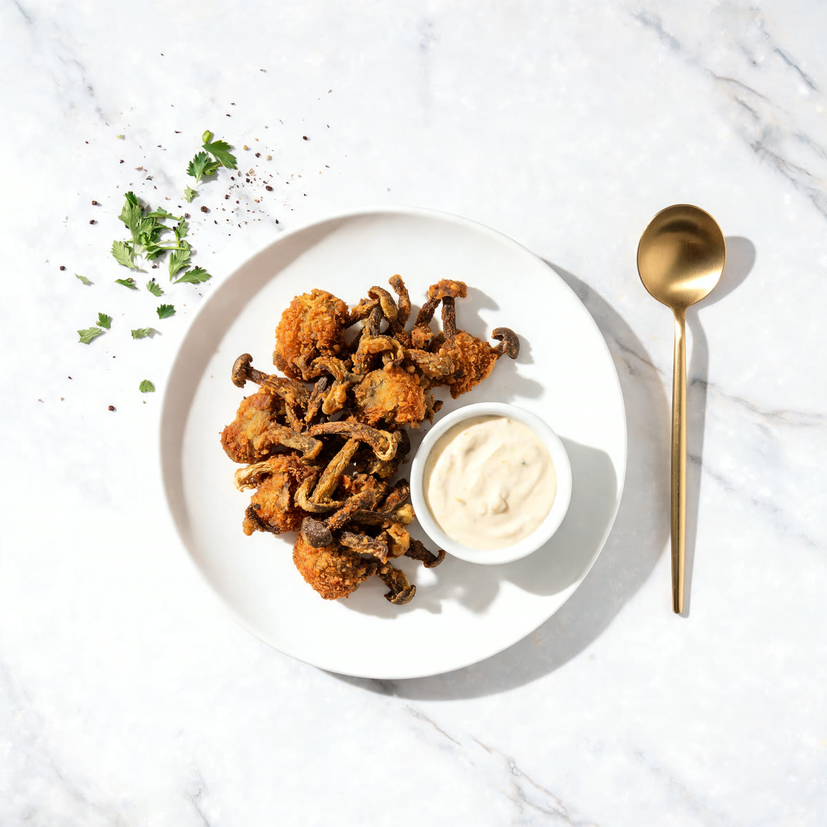 Gebackene Champignons